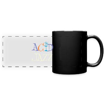 Vintage 60s Acid Jazz Music - Panorama-Tasse farbig - Schwarz - Vorne