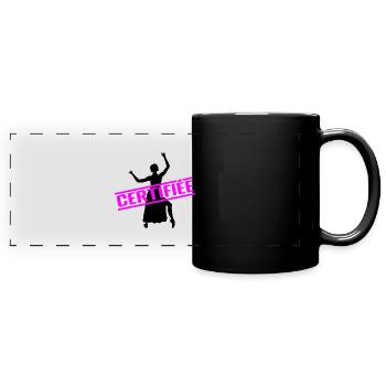 ZERTIFIZIERTER BESTER LEHRER - Panorama-Tasse farbig - Schwarz - Vorne
