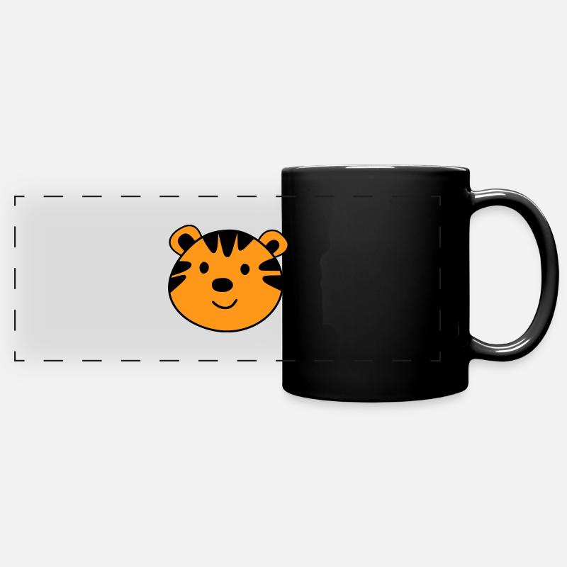 Cute tiger - Full Colour Panoramic Mug - black