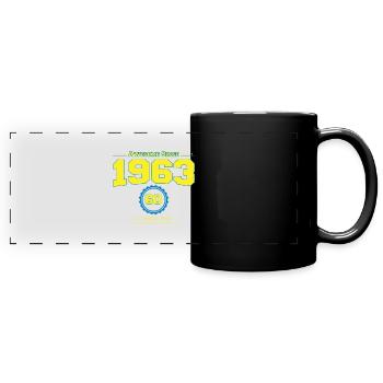 Super chemise 1963 pour hommes femmes 60 ans 60e - Mug panoramique uni - noir - Devant