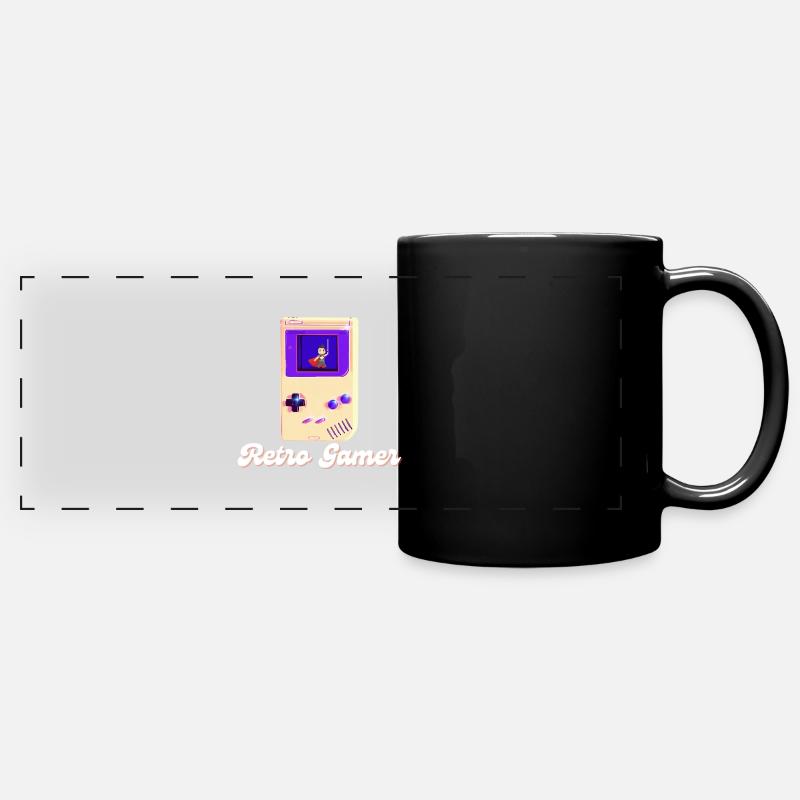 Retro Gaming: Where Legends Were Born 3 - Full Colour Panoramic Mug - black