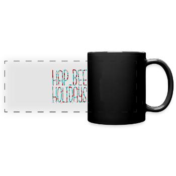 couples honeybee dinosaur fan bodybuilder comic - Panorama-Tasse farbig - Schwarz - Vorne