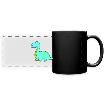 dino - Panorama-Tasse farbig - Schwarz - Vorne