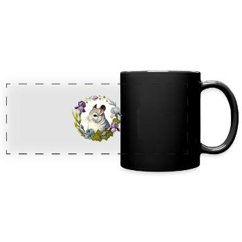 Chinchilla - Panorama-Tasse farbig - Schwarz - Vorne
