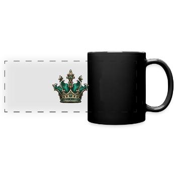 Couronne royale en couronne - Mug panoramique uni - noir - Devant