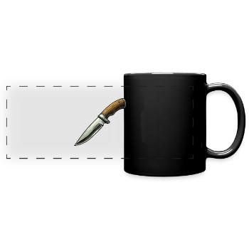 couteau - Mug panoramique uni - noir - Devant
