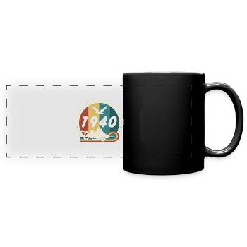 Jahrgang 1941 Retro - Bestseller - Panorama-Tasse farbig - Schwarz - Vorne