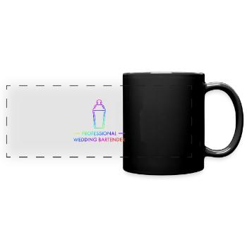 Wedding Bartender Cocktail Long Drink Gift - Full Colour Panoramic Mug - black - Front