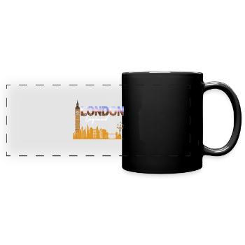 Ville de Londres - Mug panoramique uni - noir - Devant