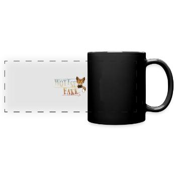 WOTTSEFAKKs Denglisch WTF Fuchs Fox Fun - Panorama-Tasse farbig - Schwarz - Vorne