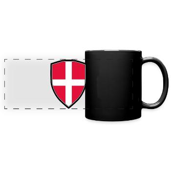 Armoiries du Danemark - Mug panoramique uni - noir - Devant