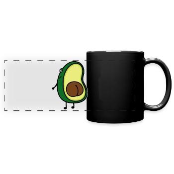 avocat - Mug panoramique uni - noir - Devant