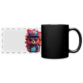 Bjorn Cool with Sunglasses and Baseball Cap - Full Colour Panoramic Mug - black - Front