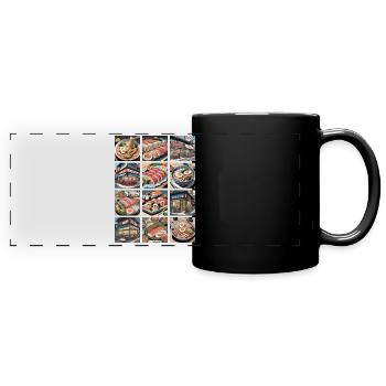 Sushi mix - Full Colour Panoramic Mug - black - Front