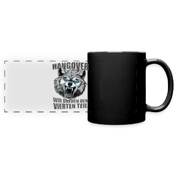 JGA Hangover Part 4 Wir drehen den vierten Teil. - Panorama-Tasse farbig - Schwarz - Vorne