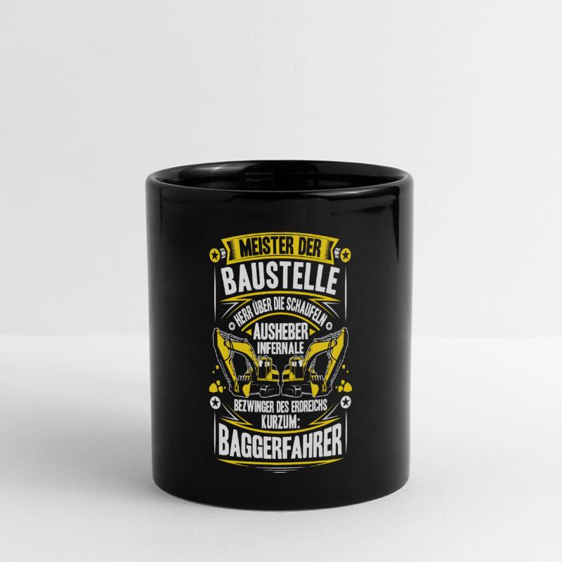 Baggerfahrer Baggerführer Baugeräteführer Bagger Panorama-Tasse farbig