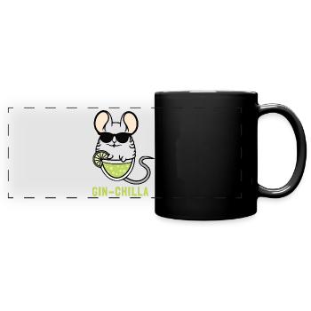 Chinchilla Gin Gin- - Panorama-Tasse farbig - Schwarz - Vorne