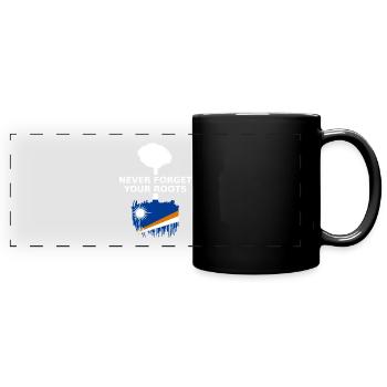 Racines de Marshallinseln Îles Marshall - Mug panoramique uni - noir - Devant