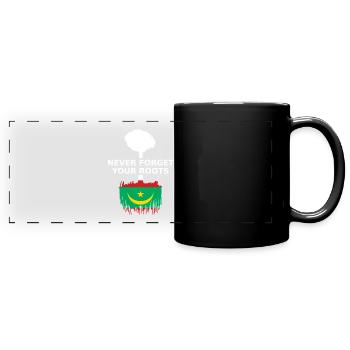 Mauritanie Drapeau Racines mauritaniennes - Mug panoramique uni - noir - Devant