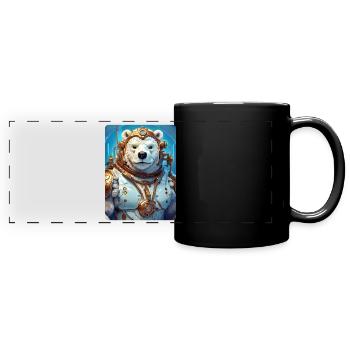 Steampunk Ice Bear 1.8 - Full Colour Panoramic Mug - black - Front