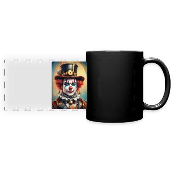 Clown Steampunk 1.11 - Mug panoramique uni - noir - Devant