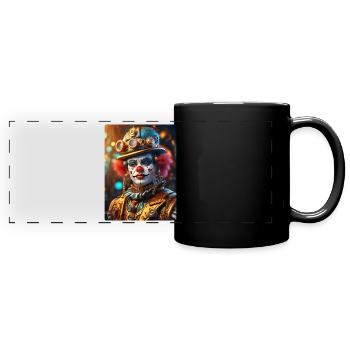 Clown Steampunk 1.19 - Mug panoramique uni - noir - Devant