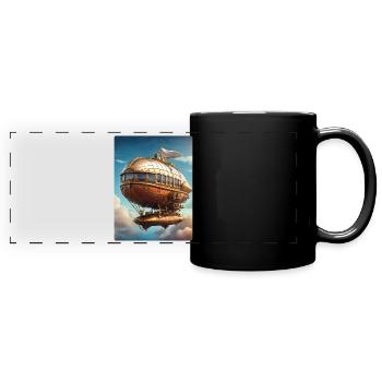 Steampunk Luftschiff 1.3 - Panorama-Tasse farbig - Schwarz - Vorne