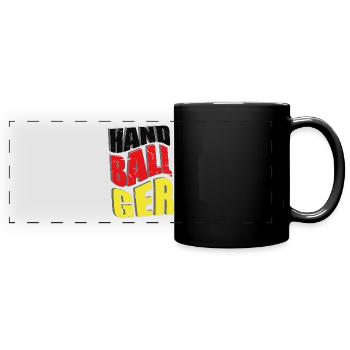 Team Germany EM WM Team Deutschland Handball Fan - Panorama-Tasse farbig - Schwarz - Vorne