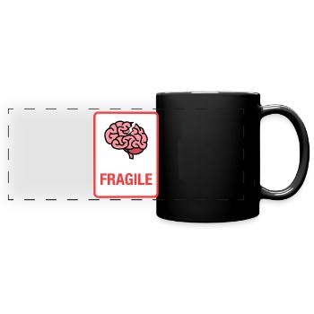 Fragile - Full Colour Panoramic Mug - black - Front