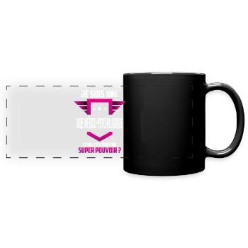 Aide me dico psychologique - Mug panoramique uni - noir - Devant