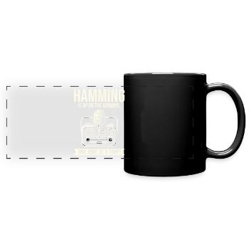 Amateur Vintage Funkamateur Mikrofon - Panorama-Tasse farbig - Schwarz - Vorne