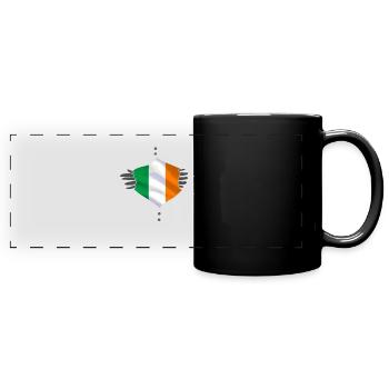 Ireland flag proud irish - Panorama-Tasse farbig - Schwarz - Vorne