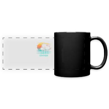 Coronado California Stylish Souvenir Vacation - Full Colour Panoramic Mug - black - Front
