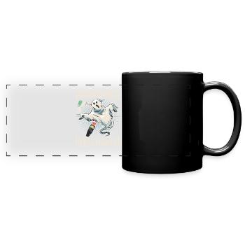 Geisterjagd Paranormal Investigator - Panorama-Tasse farbig - Schwarz - Vorne