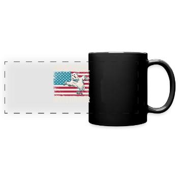 Geisterjagd Paranormal Investigator - Panorama-Tasse farbig - Schwarz - Vorne
