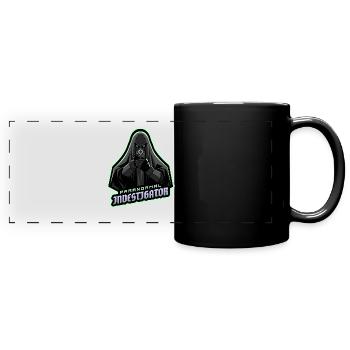 Geisterjagd Paranormal Investigator - Panorama-Tasse farbig - Schwarz - Vorne