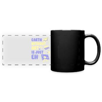 Kunstlehrer Lustiger Spruch Kunstkurs Kunstklasse - Panorama-Tasse farbig - Schwarz - Vorne