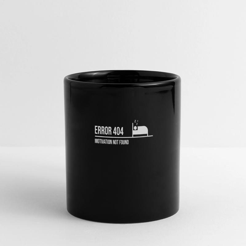 Error 404 - Motivation not found | Nerd Spruch Panorama-Tasse farbig