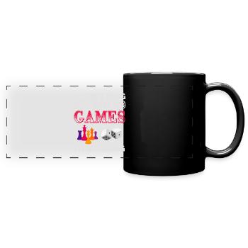 Without my games, without me! - Full Colour Panoramic Mug - black - Front