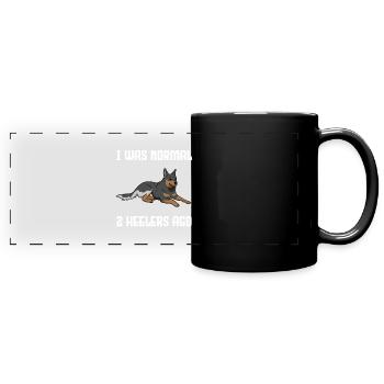 Cattle Dog Chien sort cadeau - Mug panoramique uni - noir - Devant