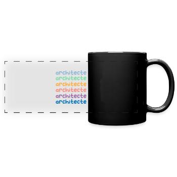 future architecte - Mug panoramique uni - noir - Devant