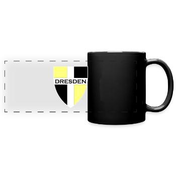 Dresden - Panorama-Tasse farbig - Schwarz - Vorne