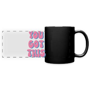 Sie haben diese Grafik - Panorama-Tasse farbig - Schwarz - Vorne