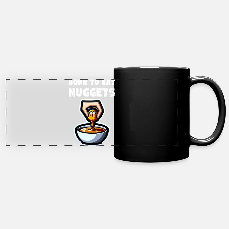 Chicken Nuggets Funny Chicken Nuggets Saying - Full Colour Panoramic Mug - black
