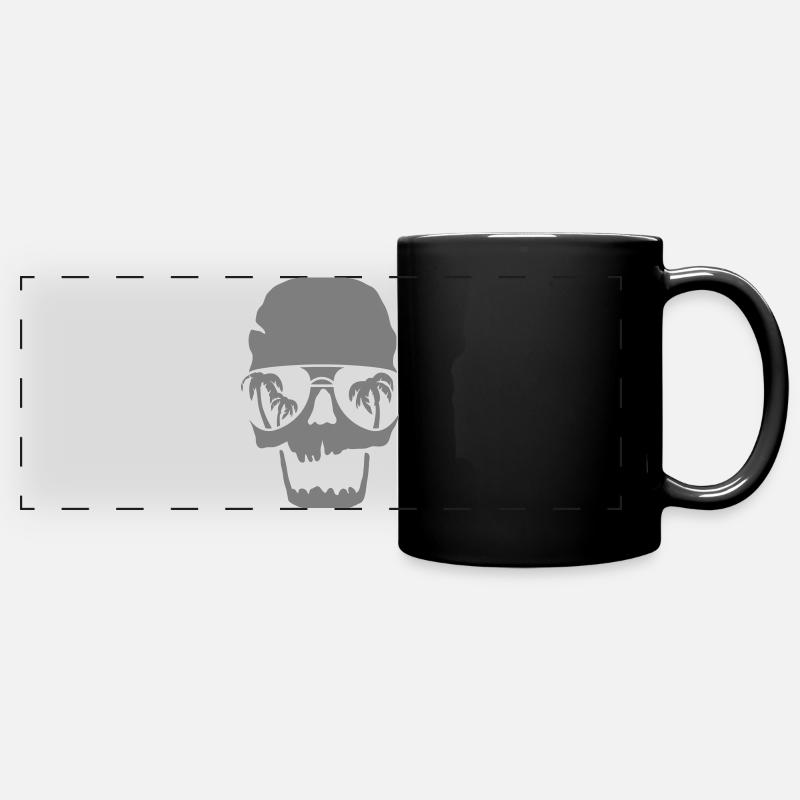 Palm spring skull - Panorama-Tasse farbig - Schwarz