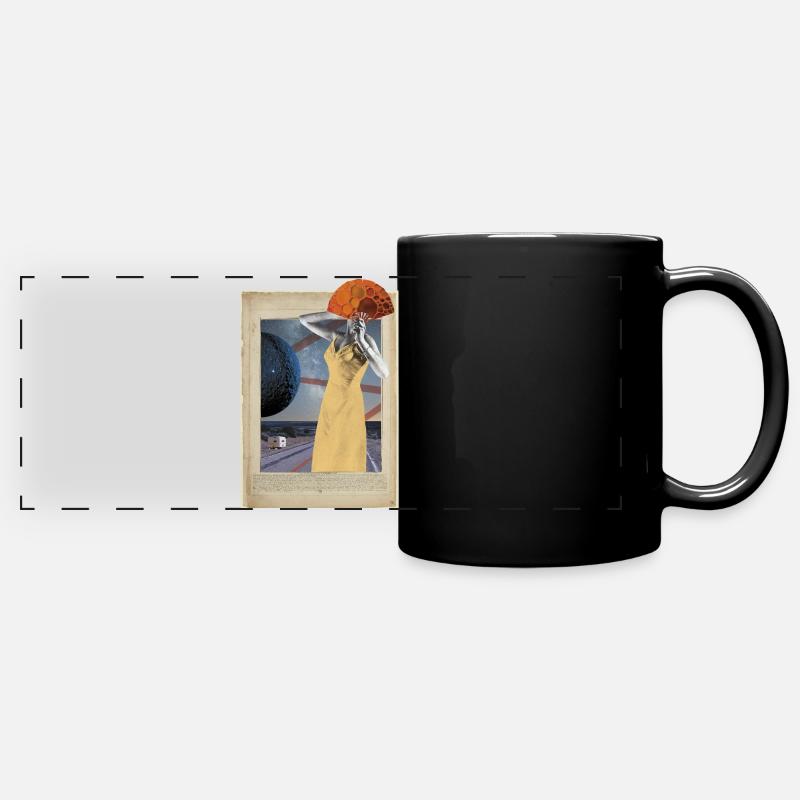 Voyageuse Aventure Van Life Route - Mug panoramique uni - noir