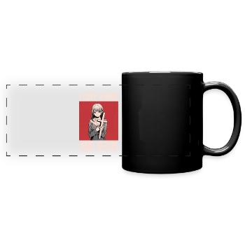 I love anime and Jesus - manga style. - Full Colour Panoramic Mug - black - Front