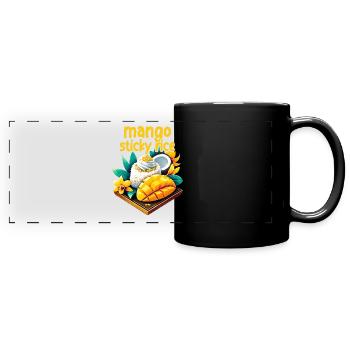 Sweet Mango Sticky Rice Thai Food - Full Colour Panoramic Mug - black - Front