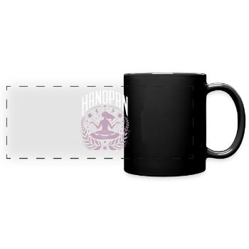Handpan Girl Tambours Musique Handpan - Mug panoramique uni - noir - Devant