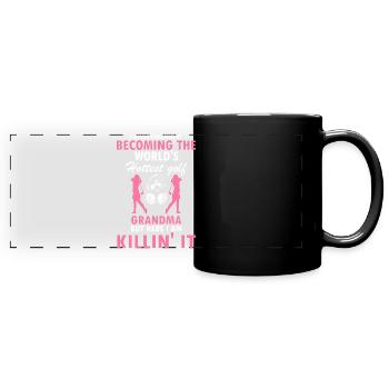 Think Under Par Believe In Yourself Golf Quote - Full Colour Panoramic Mug - black - Front